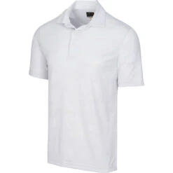 Greg Norman Shark Jacquard Golf Shirt - Shark Grey