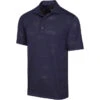 Greg Norman Shark Jacquard Golf Shirt - Navy