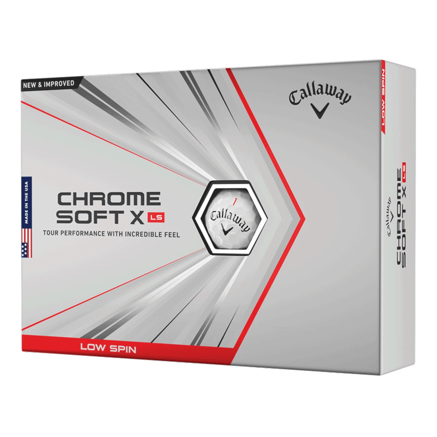 Callaway Chrome Soft X LS Golf Balls - White 3 Callaway Chrome Soft X LS Golf Balls - White