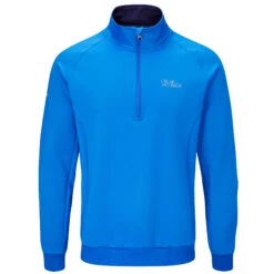 Oscar Jacobson Trent Tour Mid Layer Golf Sweater - Royal Blue