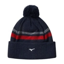 Mizuno Breathe Thermo Pom Pom Bobble Hat - Navy