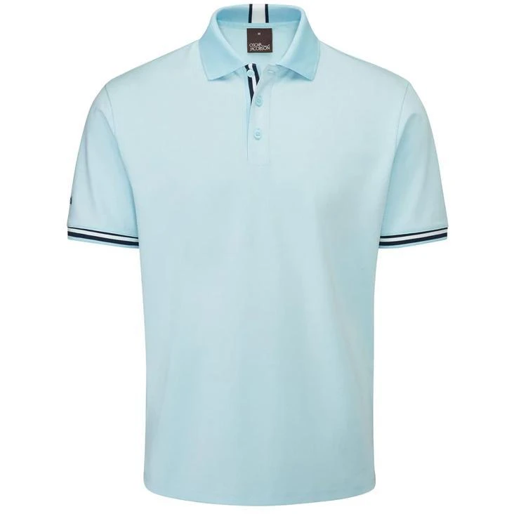 Oscar Jacobson Durham Tour Golf Polo Shirt - Blue 3 Oscar Jacobson Durham Tour Golf Polo Shirt - Blue