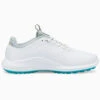 Puma IGNITE Pro Womens Golf Shoes - White/Blue/Silver -Golf Equipment Shop 145132 96504
