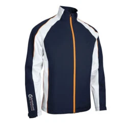Sunderland Vancouver Pro Waterproof Golf Jacket - Navy/White/Lava