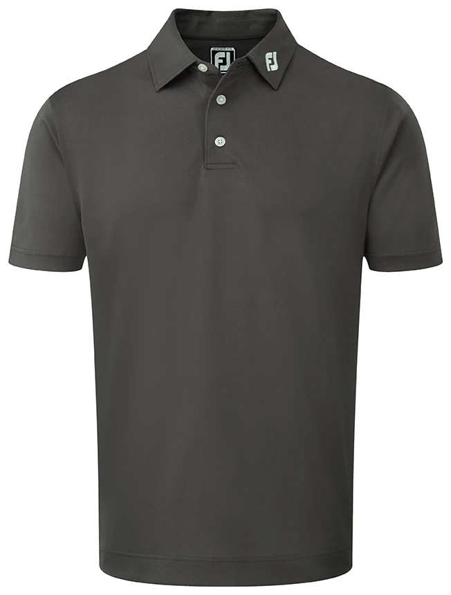 FootJoy Stretch Pique Solid Shirt - Athletic Charcoal 3 FootJoy Stretch Pique Solid Shirt - Athletic Charcoal