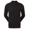 FootJoy Wool Blend 1/2 Zip Sweater - Black -Golf Equipment Shop 93386 74518