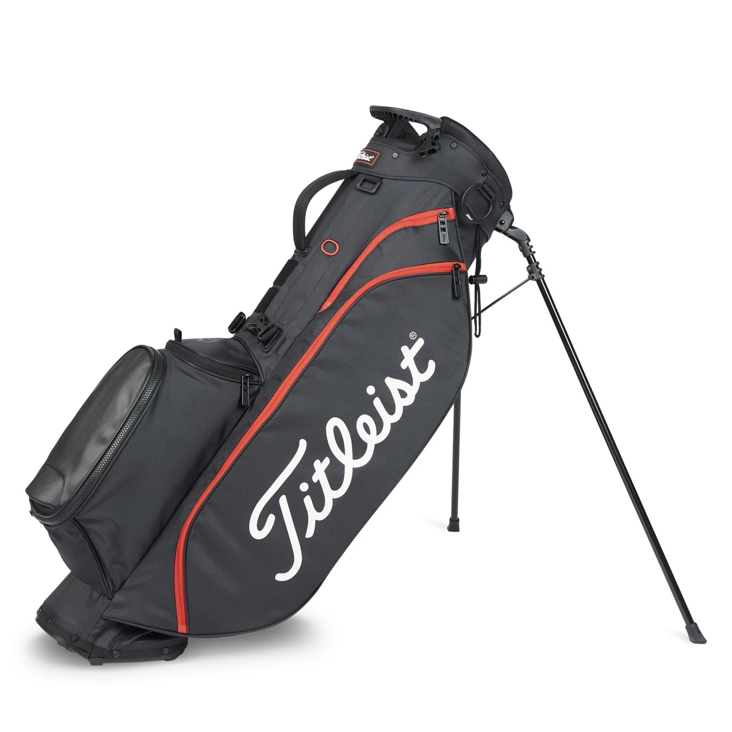 Titleist Players 4 Golf Stand Bag - Black/Black/Red 3 Titleist Players 4 Golf Stand Bag - Black/Black/Red