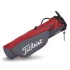 Titleist Premium Golf Carry Pencil Bag - Dark Red/Graphite -Golf Equipment Shop Premium Golf Carry Pencil Bag Dark Red Graphite