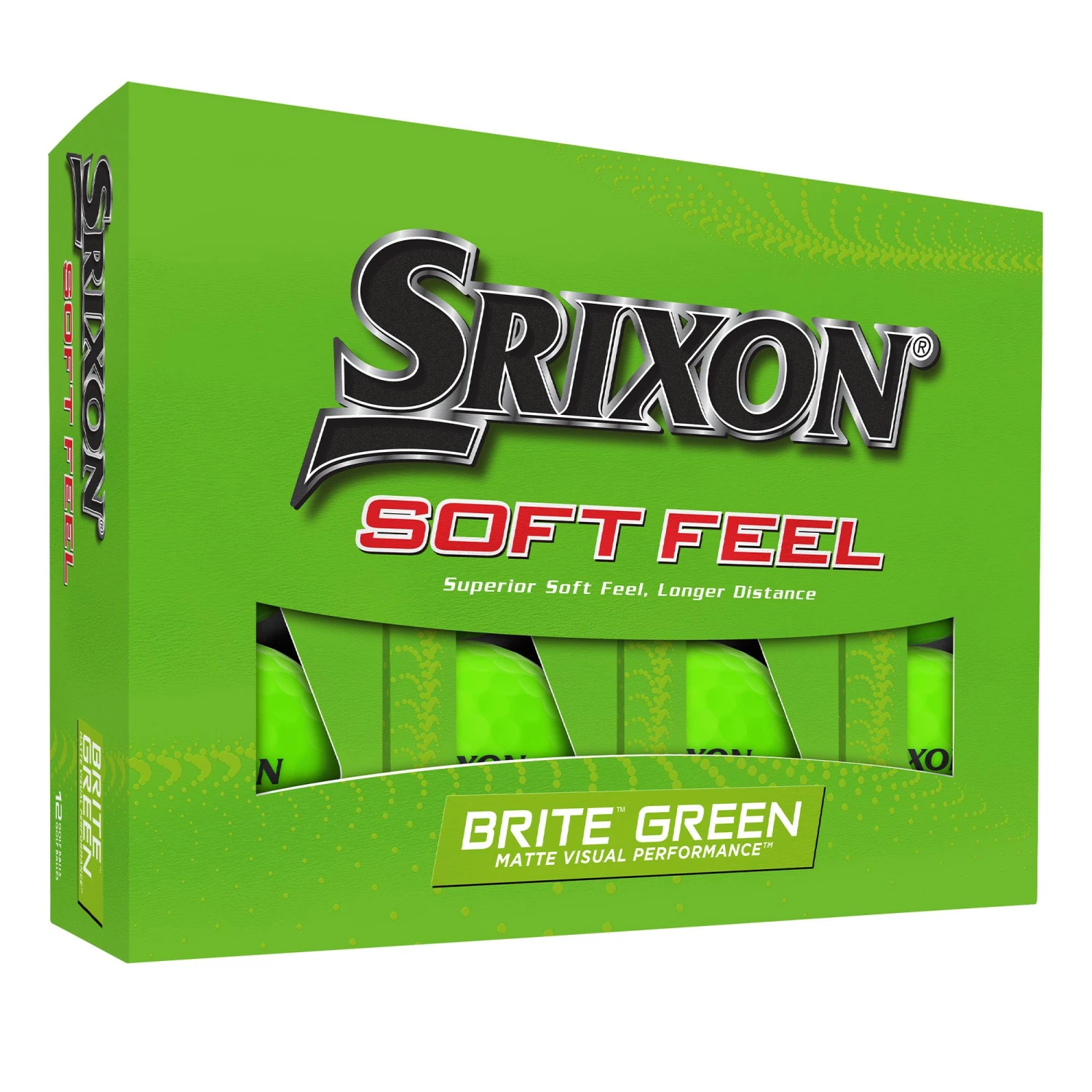 Srixon Soft Feel Brite Golf Balls - Green 3 Srixon Soft Feel Brite Golf Balls - Green