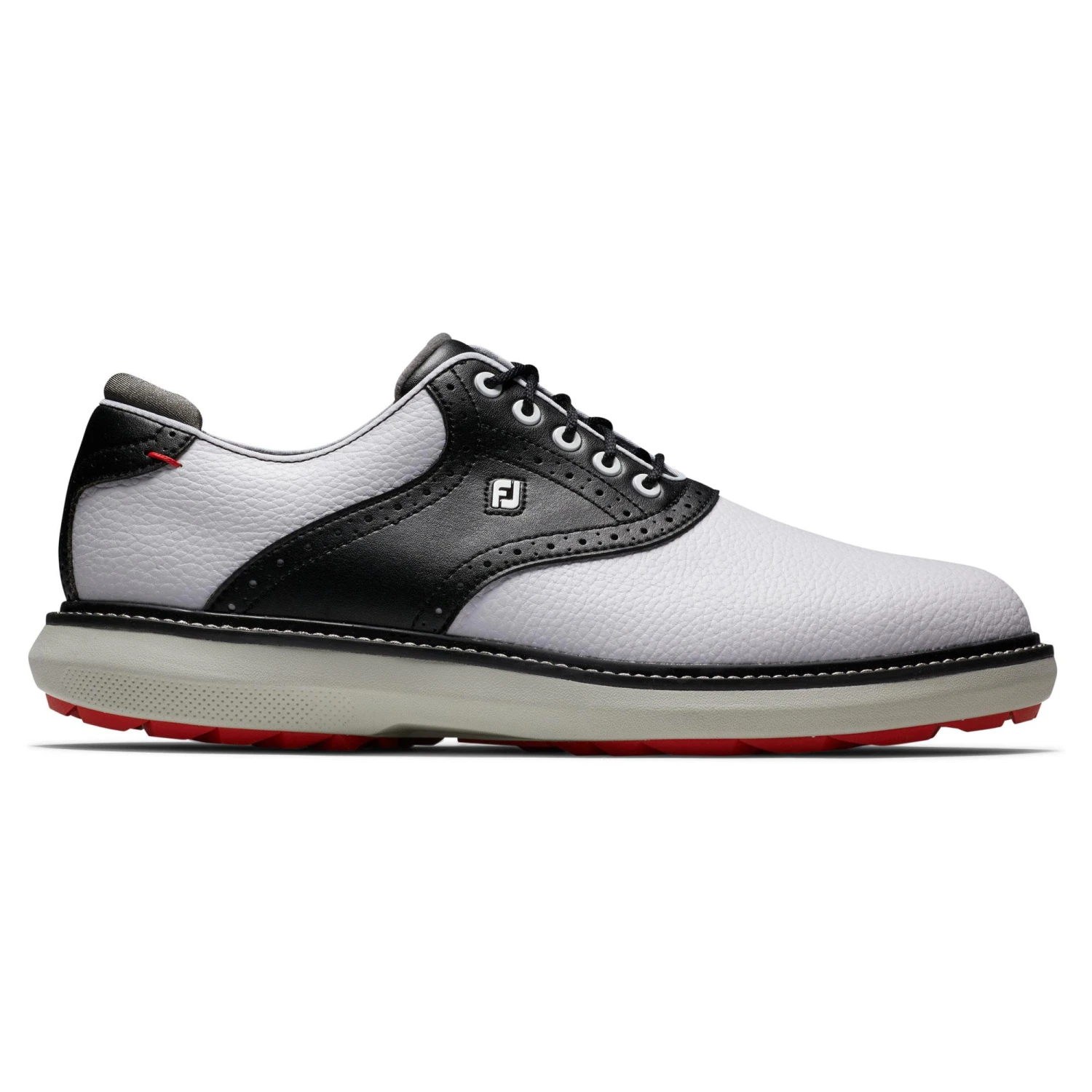 FootJoy Traditions Spikeless Golf Shoe - White/Black/Grey 3 FootJoy Traditions Spikeless Golf Shoe - White/Black/Grey
