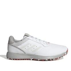 Adidas S2G Spikeless Golf Shoes - White/Grey/Red